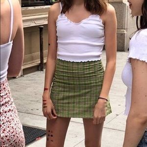 Brandy Melville lettuce edge v neck tank top